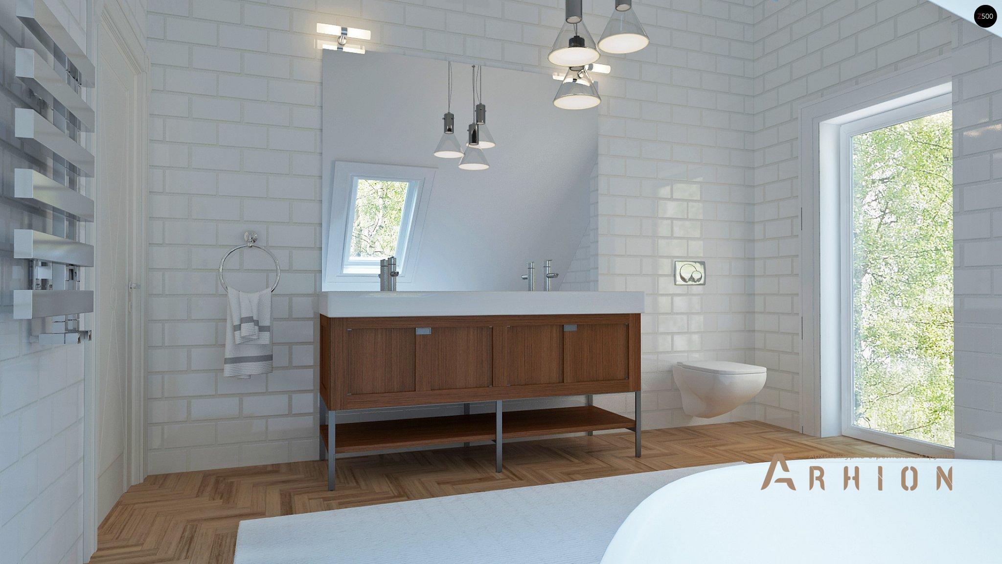 11. Проект одноэтажного дома в европейском стиле с двускатной кровлей, Z226 plus, площадью - 175 кв c мансардой, терассой, гаражом, эркером